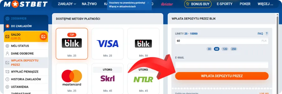 Depozyt w kasynie online