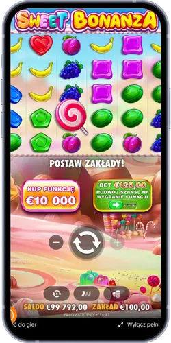 Jeden symbol scatter Sweet Bonanza
