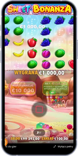 Wygrana 1000 euro Sweet Bonanza